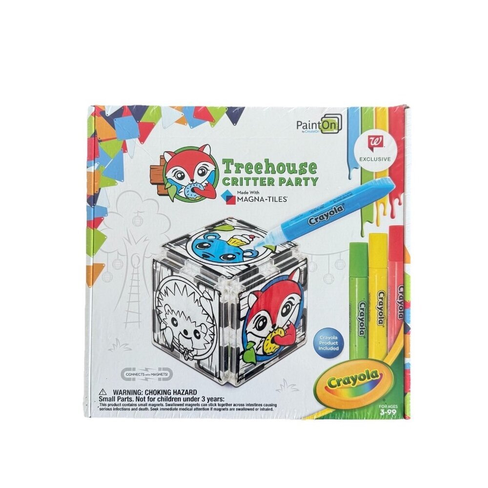 Treehouse Critter Party Made With Magna-Tiles‎ PaintOn Ages 3-99 Crayola READ